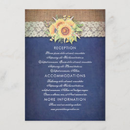Cartão de Informações de Convidados para Casamento