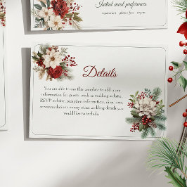 Cartão de Informações de Detalhes de Casamento de