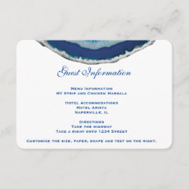 Cartão de Informações de Detalhes do Casamento Azu