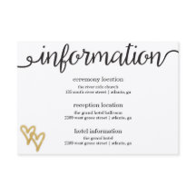 Cartão de Informações de Papel Kraft, Gold Foil He