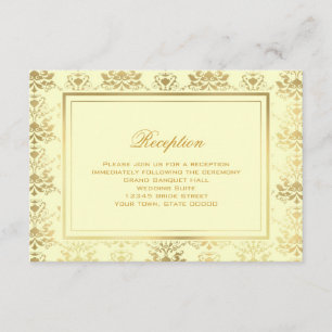 Cartão de Informações de Recepção em Damasco Marfi