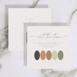 Cartão De Informações Defina a Paleta de cores do deserto de Tom Vibes I