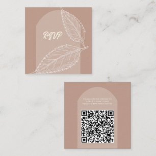 Cartão De Informações Deixa a placa de gabinete QR de casamento de Mocha