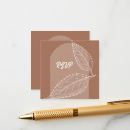 Cartão De Informações Deixa a placa de gabinete QR de casamento Mocha