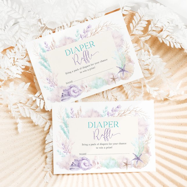 Cartão De Informações Delicar Oceano Sob Fralda Marinha Raffle (Criador carregado)