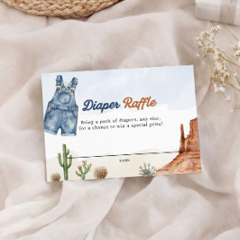 Cartão De Informações Denim Blue Jean Diaper Raffle Card
