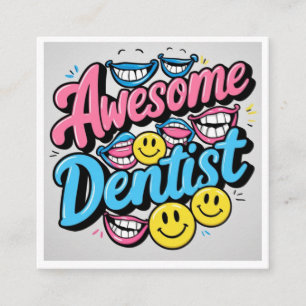 Cartão De Informações Dentista incrível obrigado, presente de sorriso