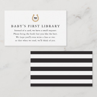 Cartão De Informações Derby Chá de fraldas Book Request Baby's 1rua Libr