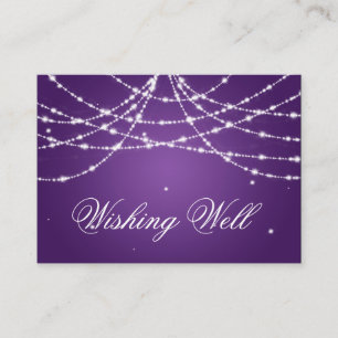 Cartão De Informações Desejando o roxo bem Sparkling da corda