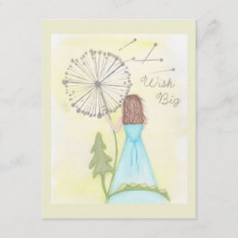 Cartão De Informações Deseje uma garotinha dandelion