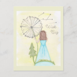Cartão De Informações Deseje uma garotinha dandelion