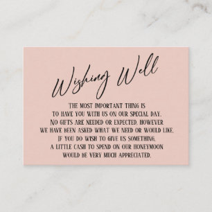 Cartão De Informações Desejo Bem Moderno Manuscrito Simples Rosa Esmaeci