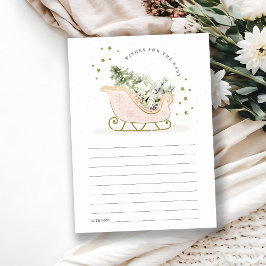 Cartão De Informações Desejo cor-de-rosa brilhante de inverno para o Chá