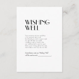 Cartão De Informações Desejo de Casamento de Arte Moderna Minimalista