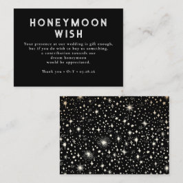 Cartão De Informações Desejo de Casamento Negro Celestial Lua de mel