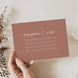 Cartão De Informações Desejo de Terracotta Honeymoon