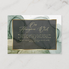 Cartão De Informações Desejo Líquido Abstrato de Ricas Verduras Terrosas