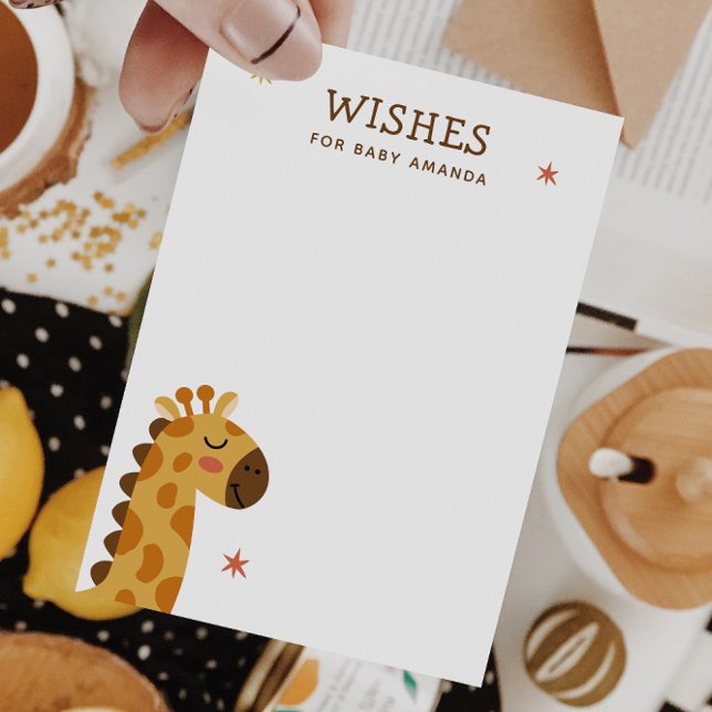 Cartão De Informações Desejo um bebê. Cachorro girafa caçari (Criador carregado)