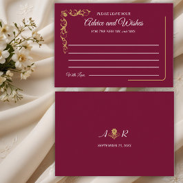 Cartão De Informações Desejos e conselhos do casamento vitoriano egípcio