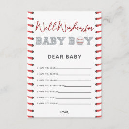 Cartão De Informações Desejos para Chá de fraldas de Bebê
