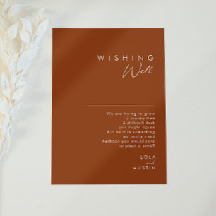 Cartão De Informações Deserto Simples Terracotta Casamento Bem-Vindo