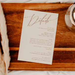 Cartão De Informações Deserto Whimsic   Pormenores sobre o bege