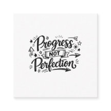 Design de Citação Motivacional Progresso Não Perfe