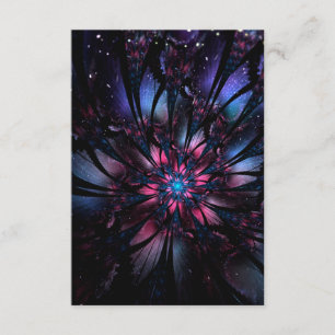 Cartão De Informações design de flor fractal abstrato.