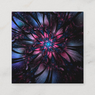 Cartão De Informações design de flor fractal abstrato.