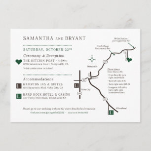 Cartão De Informações Design de Mapa Personalizado - Para Samantha