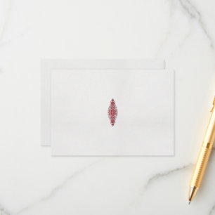 Cartão De Informações design de um padrão vermelho e branco