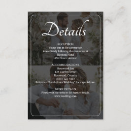 Cartão De Informações Design do seu próprio casamento com a Colagem de F