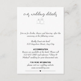 Cartão De Informações Design Minimalista Elegante