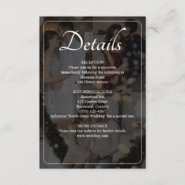Cartão De Informações Design Seu Próprio Casamento de Colagem Fotográfic