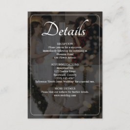 Cartão De Informações Design Seu Próprio Casamento de Colagem Fotográfic