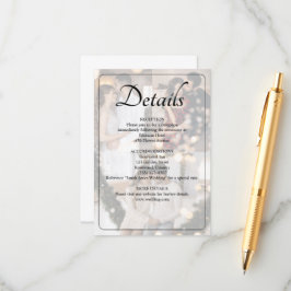 Cartão De Informações Design Seu Próprio Casamento de Colagem Fotográfic