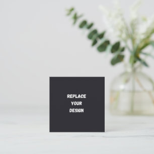 Cartão De Informações Design simples preto personalizado Adicionar Foto