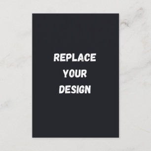 Cartão De Informações Design simples preto personalizado Adicionar Foto 