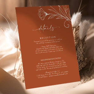 Cartão De Informações Details Card Terracotta Script Info