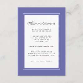 Cartão De Informações Detalhe de Casamento Azul Bordas Modernas Chic
