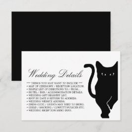 Cartão De Informações Detalhe de Casamento de Gatos Negros Quimsos Moder