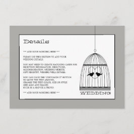 Cartão De Informações Detalhe de Casamento de Nascimento do Coração Vint