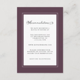 Cartão De Informações Detalhe de Casamento de Roxo em Quadrinhos Moderno