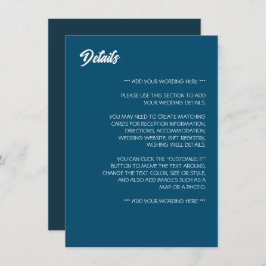 Cartão De Informações Detalhe de Casamento de Trendy Moderno