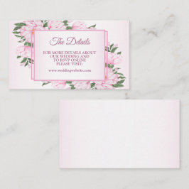Cartão De Informações Detalhe de casamento elegante com folhas verdes e