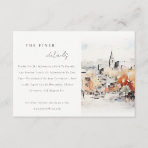 Cartão De Informações Detalhe de Casamento Paisagem Greenville Carolina