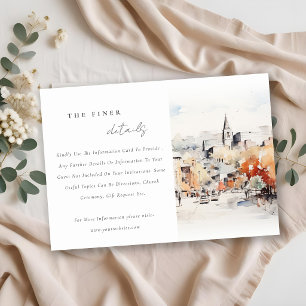 Cartão De Informações Detalhe de Casamento Paisagem Greenville Carolina