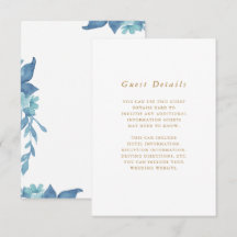 Detalhe do Convidado de Casamento Floral Azul Boni