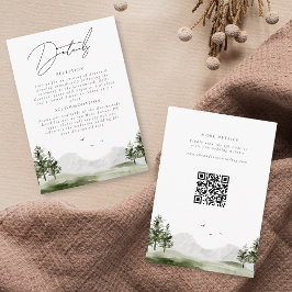 Cartão De Informações Detalhe do Script de Casamento da Floresta da Mont