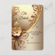 Detalhe Floral Ornamentado Dourado Enclosure